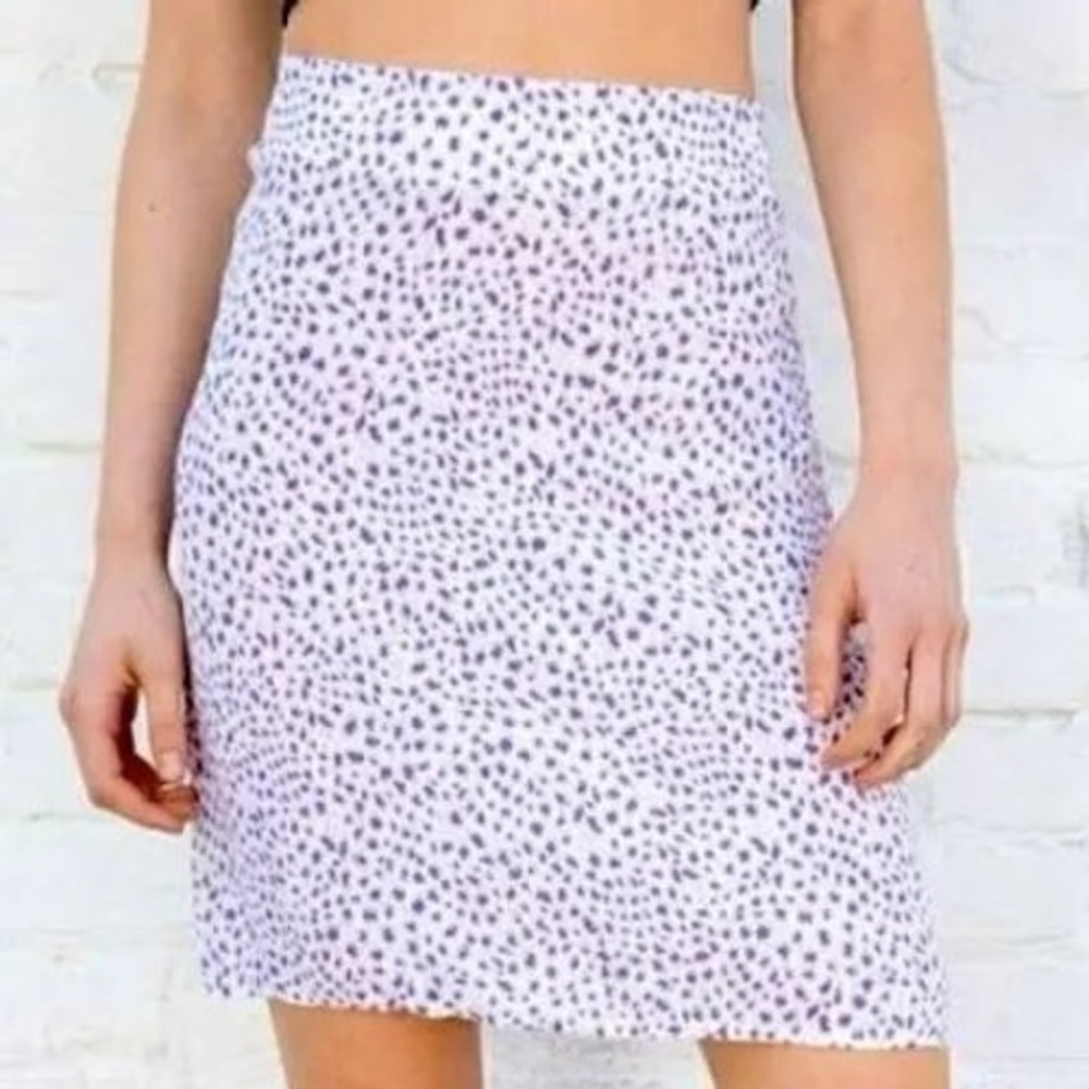 Brandy Melville Purple White‎ Clare Mini Skirt